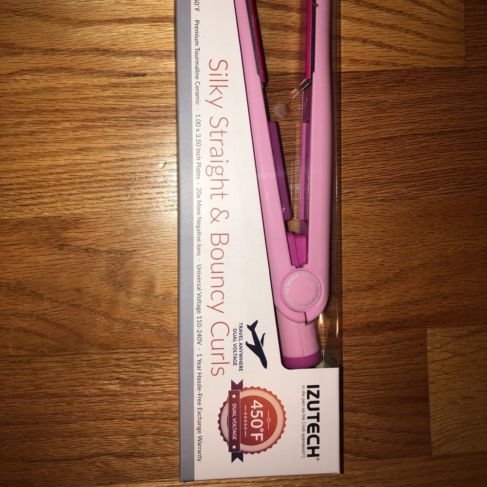 Izutech Pink Hair Straighter/Curler